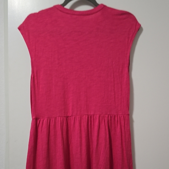 Boden Pink Pleated Midi Sundress with Flutter Cap Sleeves - Picture 3 of 10